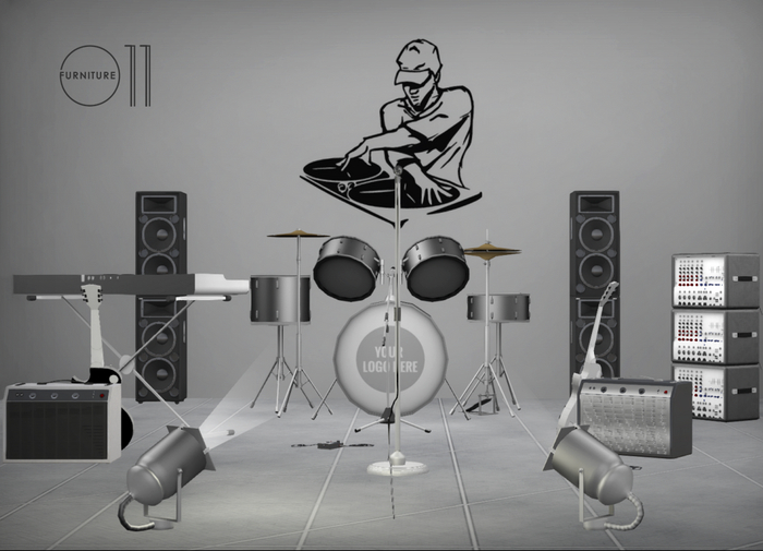 Second Life Marketplace Music Band Set Admiral